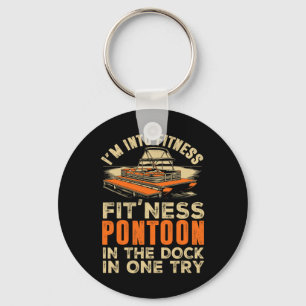 Funny Pontoon Captain Boating 1 Keychain