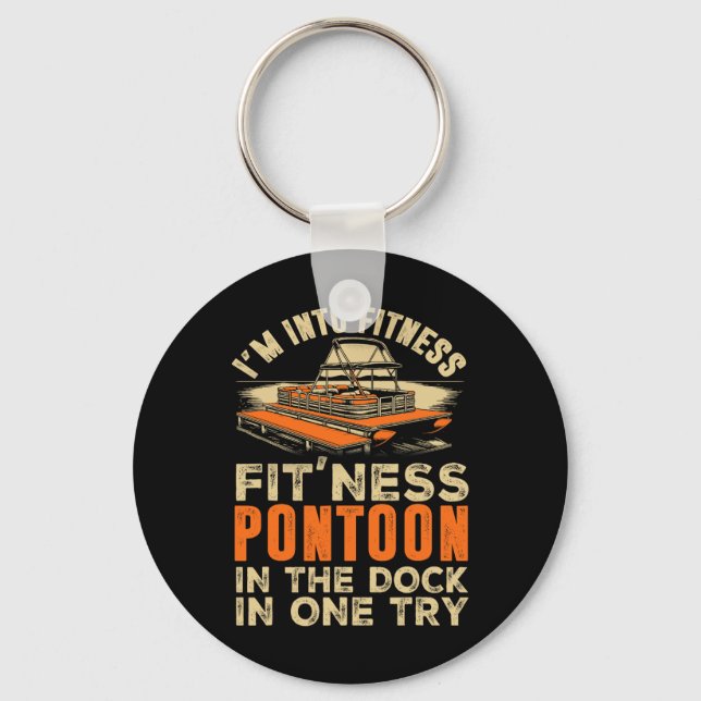 Funny Pontoon Captain Boating 1  Keychain (Front)