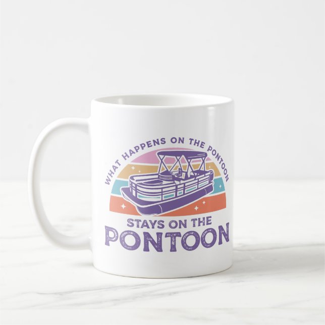Funny Pontoon Saying Coffee Mug (Left)
