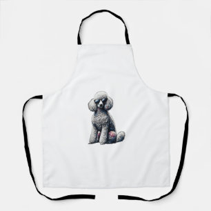 Funny Poodle Animal Lover Dogs Graphic Cute Dog Ow Apron