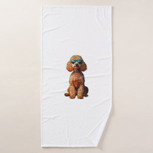 Funny Poodle Animal Lover Dogs Graphic Cute Dog Ow Bath Towel