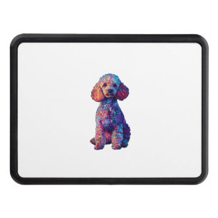 Funny Poodle Animal Lover Dogs Graphic Cute Dog Ow Hitch Cover