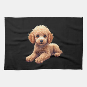 Funny Poodle Animal Lover Dogs Graphic Cute Dog Ow Kitchen Towel