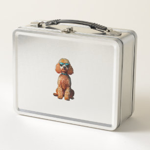 Funny Poodle Animal Lover Dogs Graphic Cute Dog Ow Metal Lunch Box
