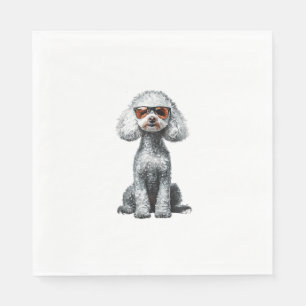 Funny Poodle Animal Lover Dogs Graphic Cute Dog Ow Napkins