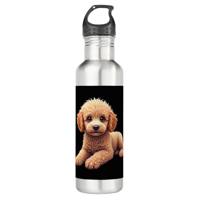 Funny Poodle Animal Lover Dogs Graphic Cute Dog Ow Stainless Steel Water Bottle (Front)