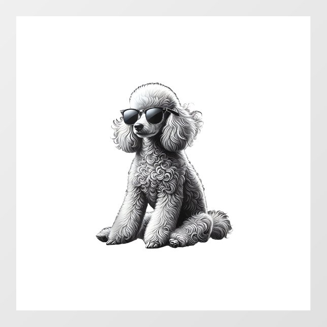 Funny Poodle Animal Lover Dogs Graphic Cute Dog Ow Wall Decal (Front)