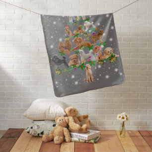 Funny Poodle Christmas Tree Decor Ornament Costume Baby Blanket