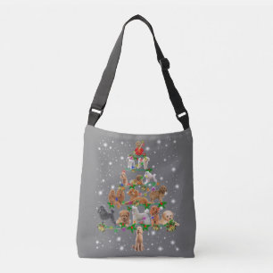 Funny Poodle Christmas Tree Decor Ornament Costume Crossbody Bag