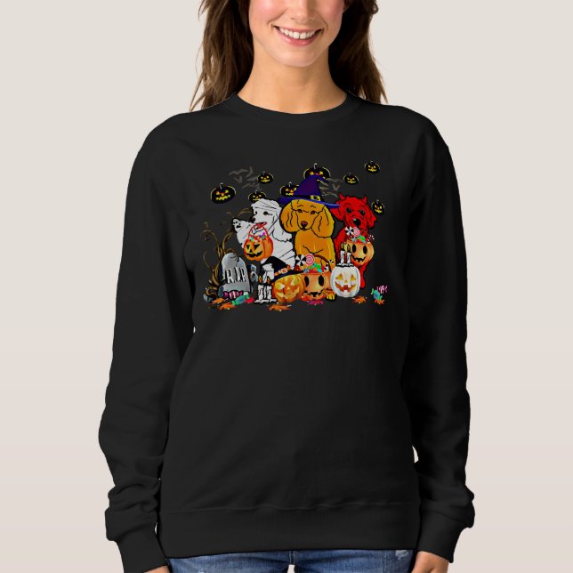 Funny Poodle Halloween Sweatshirt (Front)