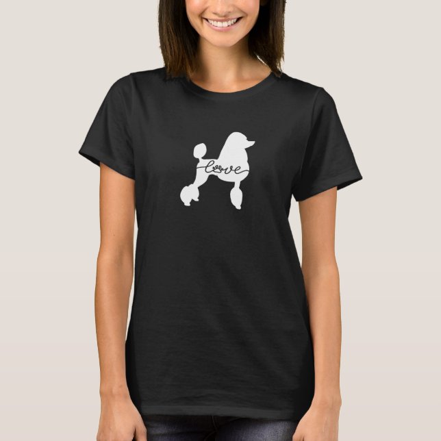 Funny Poodle Love Paw T-Shirt (Front)