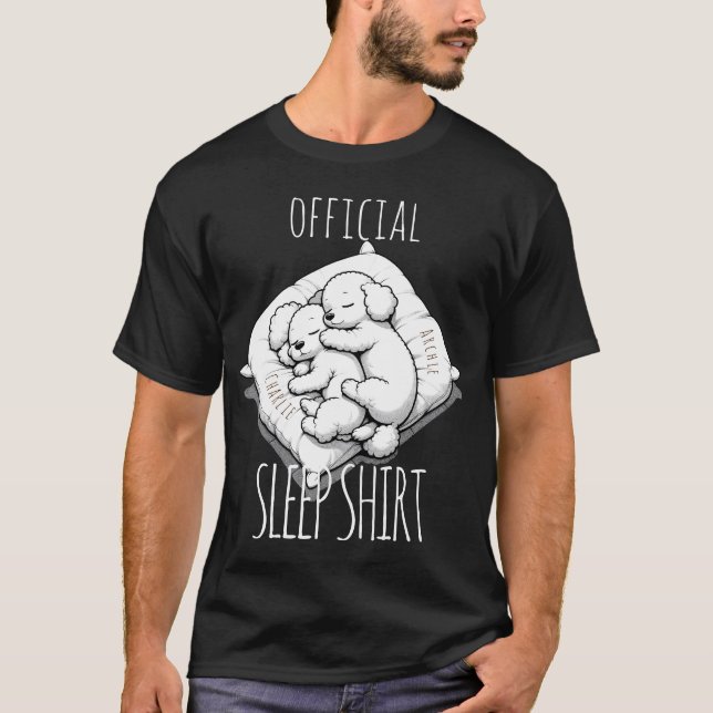 Funny Poodle Lover Official Sleep T-Shirt (Front)