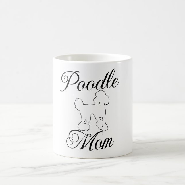 Funny Poodle Mom line art Mug  (Center)