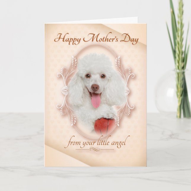 Funny Poodle Mother's Day Card (Front)