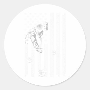 Funny Pool Art For Men Women Billiard Lover Us Poo Classic Round Sticker