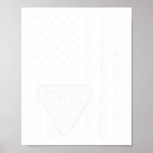 Funny Pool Art For Men Women Billiard Lover Us Poo Poster