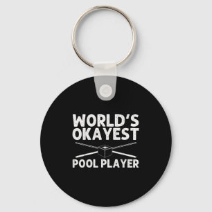 Funny Pool Art For Men Women Billiards Lover Pool Keychain