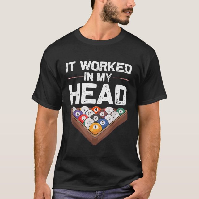 Funny Pool Billiards Design For Men Women Pool Gam T-Shirt (Front)