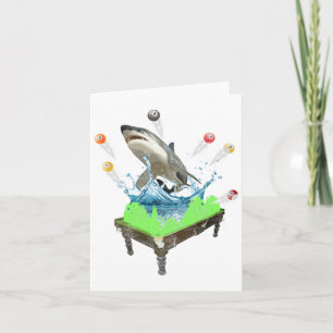 Funny Pool Billiards Shark Card