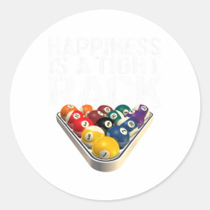 Funny Pool Billiards Tight Rack Tee  Classic Round Sticker