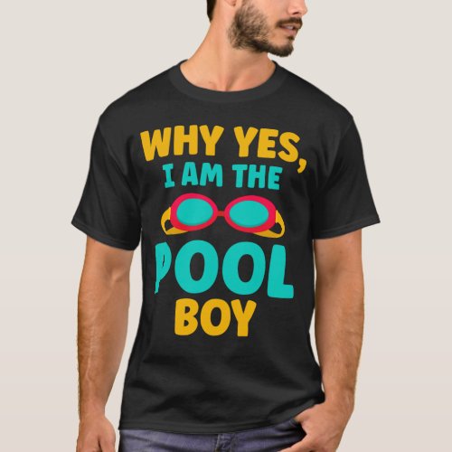 Funny Pool Boy Swimmer Fun Swimming T_Shirt