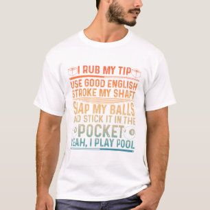 Funny Pool Design For Men Boys Billiard Lover Pool T-Shirt