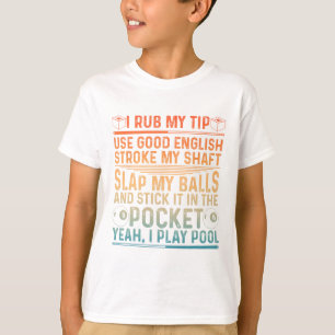 Funny Pool Design For Men Boys Billiard Lover Pool T-Shirt