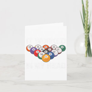 Funny Pool Design For Men Women Billiards Lover Po Card