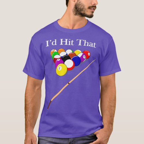 Funny Pool Hall Shark Billiards Player Hustler T_Shirt