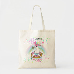 Funny Pool Party UNICORN Teen Girls Graphics Named Tote Bag