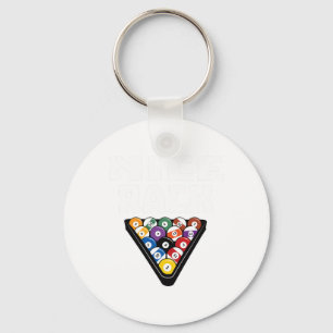 Funny Pool Payer Gifts Nice Rack Shirt Art-pool Bi Keychain
