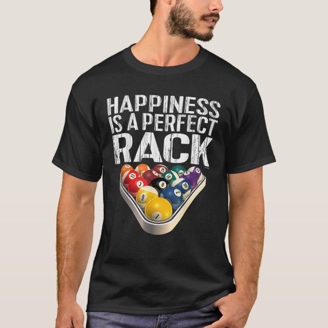 Funny Pool Perfect Rack Billiards Tee  (Front)