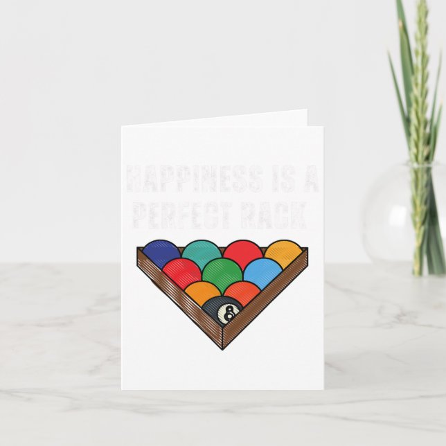 Funny Pool Perfect Rack Billiards Tee  Card (Front)