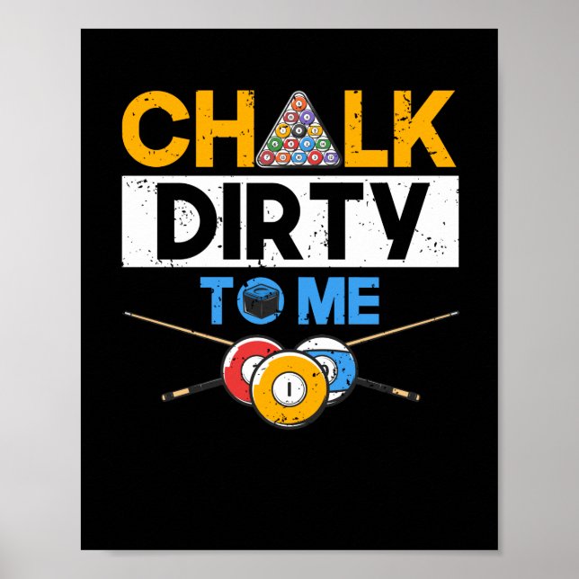 Funny pool player 8 ball billiards lover poster (Front)