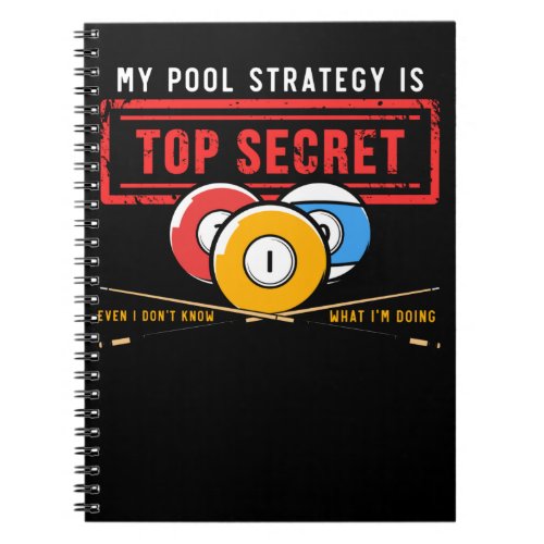 Funny Pool Player Joke Billiards Humor Notebook
