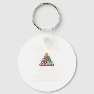 Funny Pool Player Quote Billiard Stop Talking Star Keychain