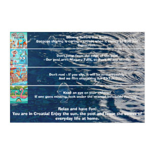 Funny Pool Rules for Relaxed Holiday Homes Acrylic Print