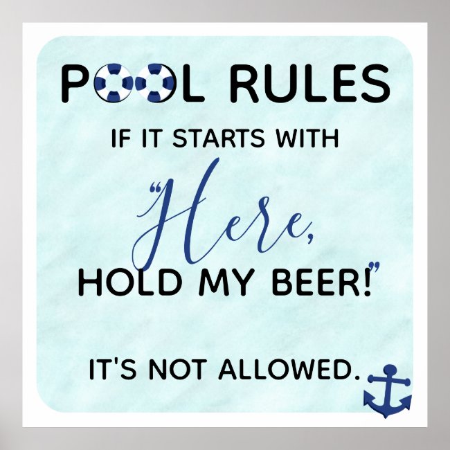 Funny Pool Rules | Here Hold My Beer
