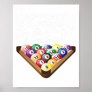 Funny Pool Snooker Perfect Rack Billiards 8  Poster
