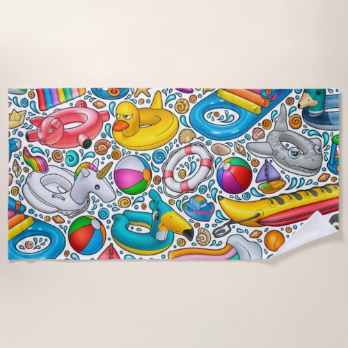 Funny Pool Summer Birthday Party inflatable Animal Beach Towel