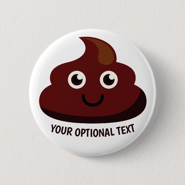 Funny Poop button 2 : happy (Front)