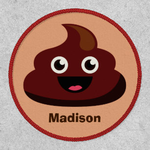 Funny Poop custom name Patch