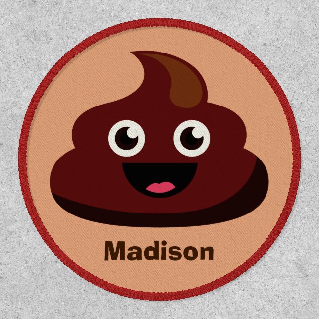 Funny Poop custom name Patch (Front)