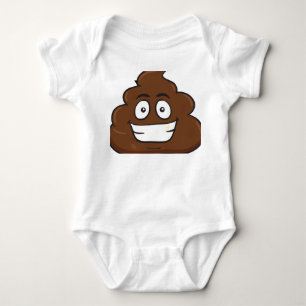 funny poop emoji baby bodysuit