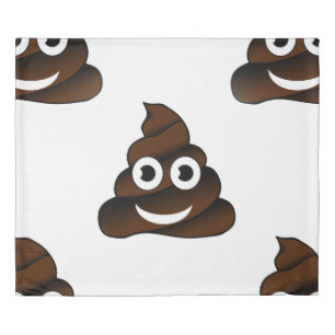 funny poop emoji bedroom bed duvet cover sheets