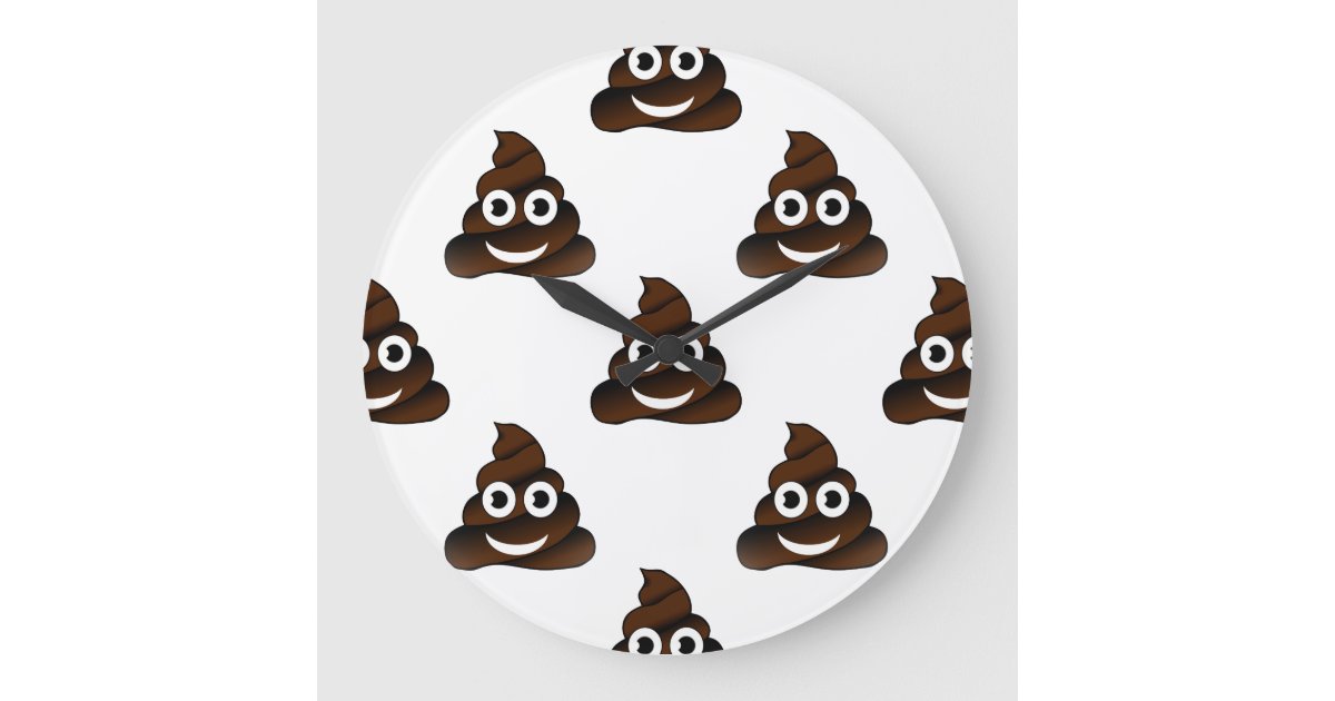 funny poop emoji clock | Zazzle