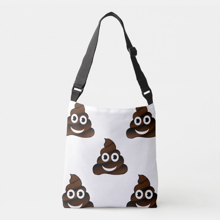funny poop emoji crossbody bag purse pocketbook Zazzle
