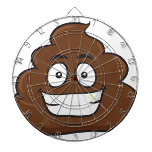 funny poop emoji dart board