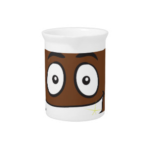 funny poop emoji drink pitcher