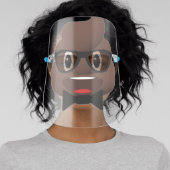 Funny Poop Emoji Glasses & Bowtie Face Shield (Insitu)